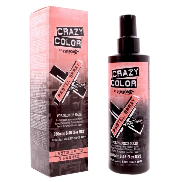 Crazy Color Pastel Spray Peachy Coral250ml 1 Crazy Color Pastel Spray Peachy Coral250ml